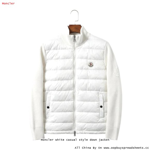 Moncler white casual style down jacket