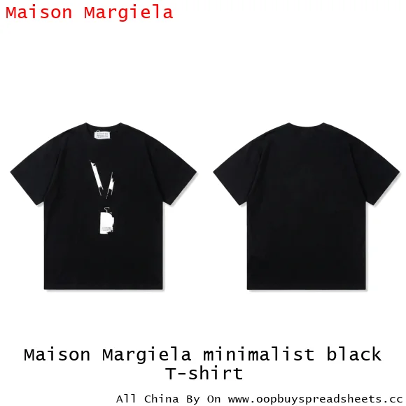 Maison Margiela minimalist black T-shirt