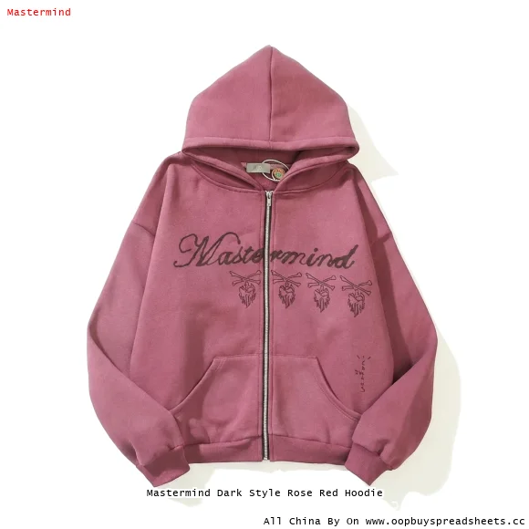Mastermind Dark Style Rose Red Hoodie