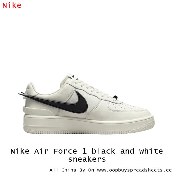 Nike Air Force 1 black and white sneakers
