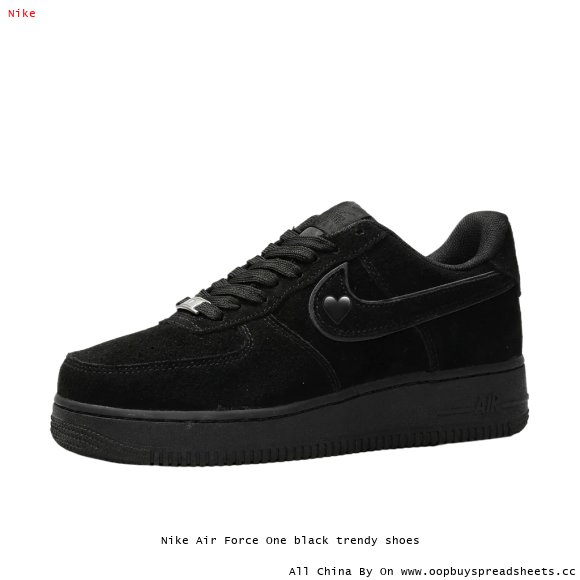 Nike Air Force One black trendy shoes