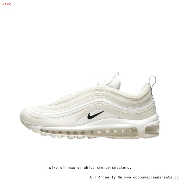 Nike Air Max 97 white trendy sneakers.