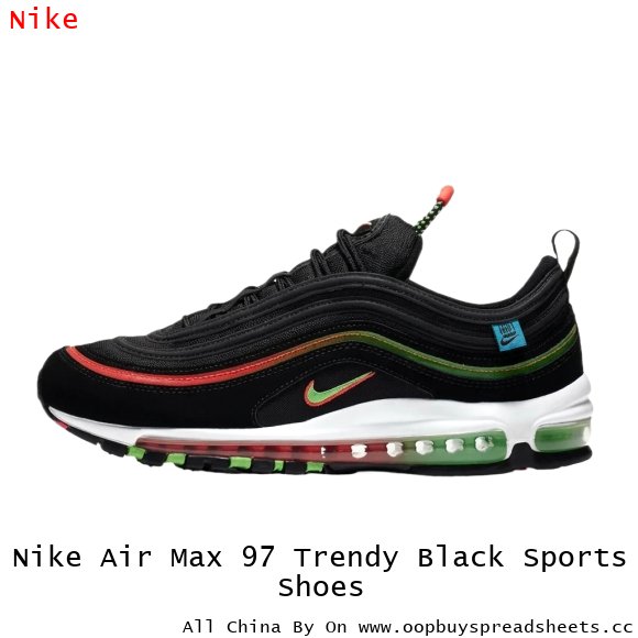 Nike Air Max 97 Trendy Black Sports Shoes
