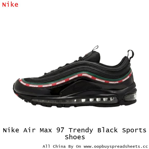 Nike Air Max 97 Trendy Black Sports Shoes