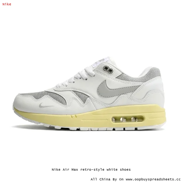 Nike Air Max retro-style white shoes