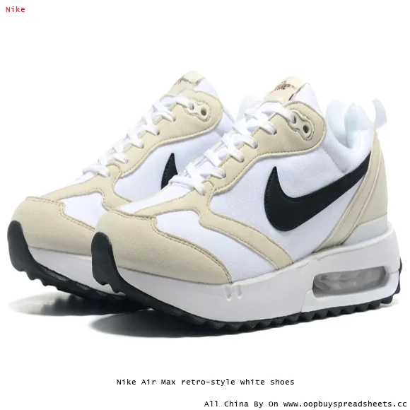 Nike Air Max retro-style white shoes