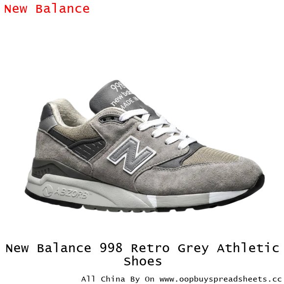 New Balance 998 Retro Grey Athletic Shoes