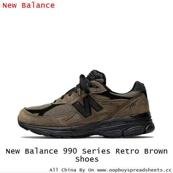 New Balance 990 Series Retro Brown Shoes
