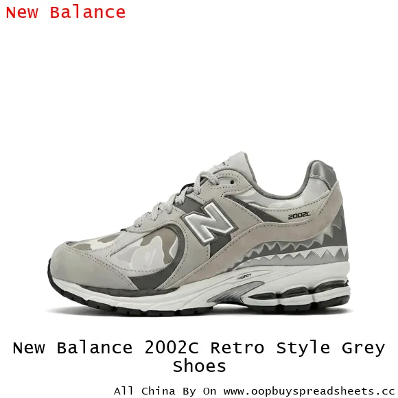 New Balance 2002C Retro Style Grey Shoes
