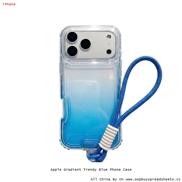 Apple Gradient Trendy Blue Phone Case