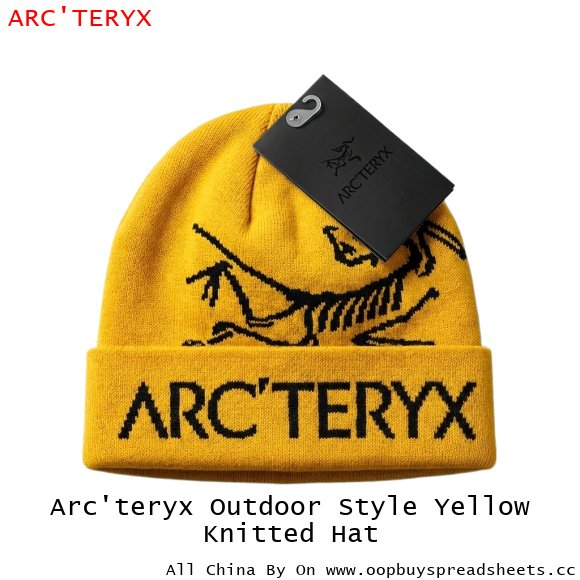 Arc'teryx Outdoor Style Yellow Knitted Hat
