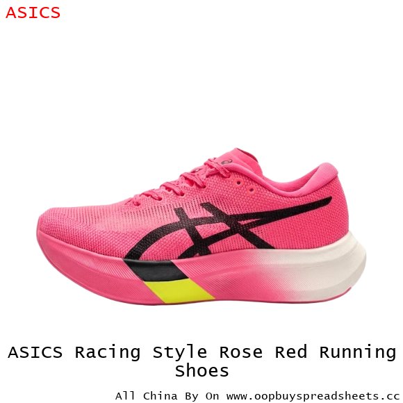 ASICS Racing Style Rose Red Running Shoes