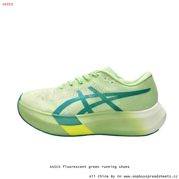 ASICS fluorescent green running shoes