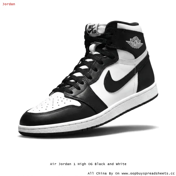 Air Jordan 1 High OG Black and White