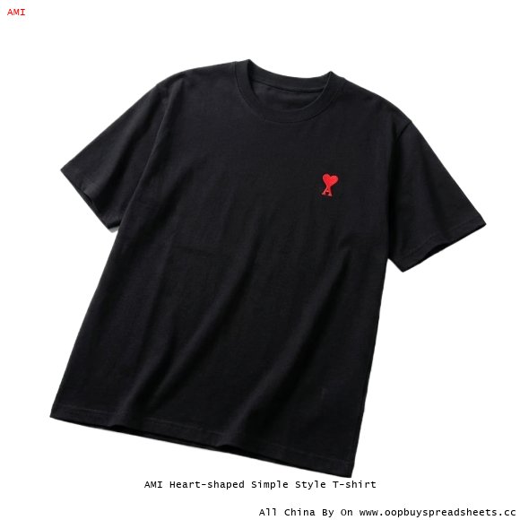 AMI Heart-shaped Simple Style T-shirt