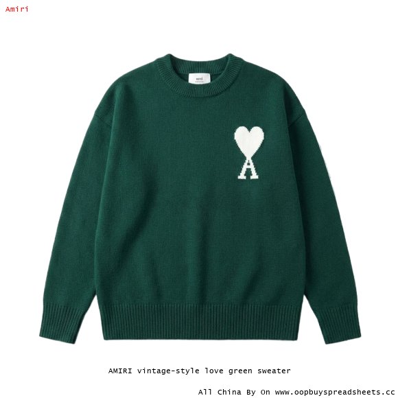 AMIRI vintage-style love green sweater