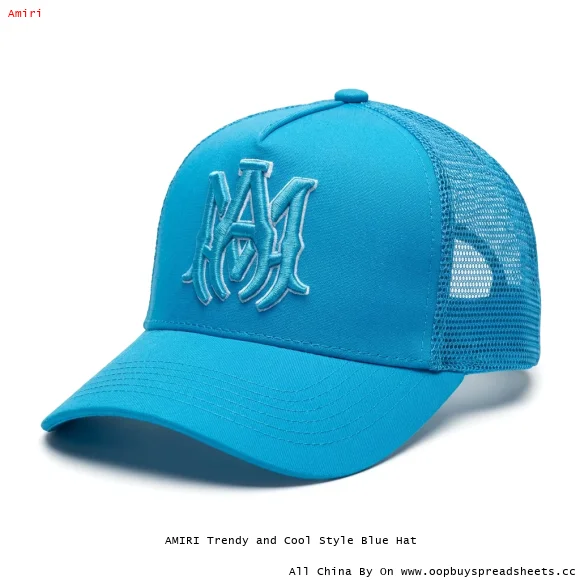 AMIRI Trendy and Cool Style Blue Hat