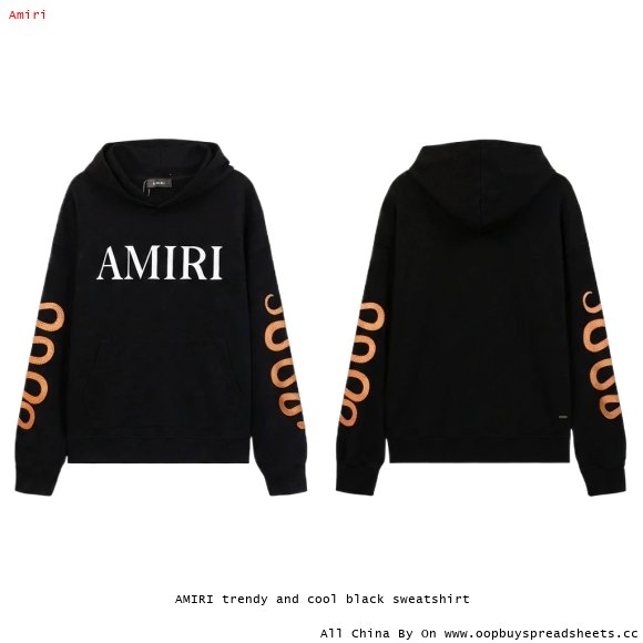 AMIRI trendy and cool black sweatshirt