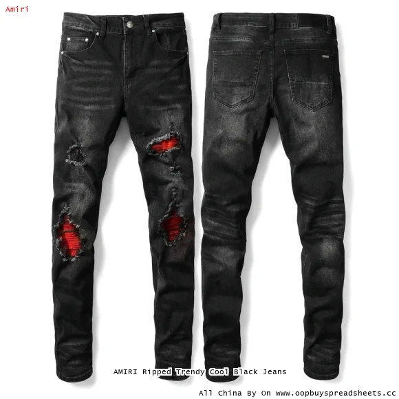 AMIRI Ripped Trendy Cool Black Jeans