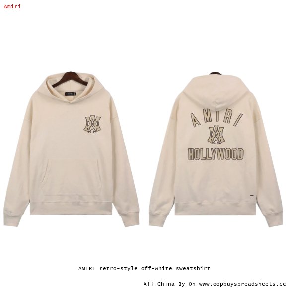 AMIRI retro-style off-white sweatshirt