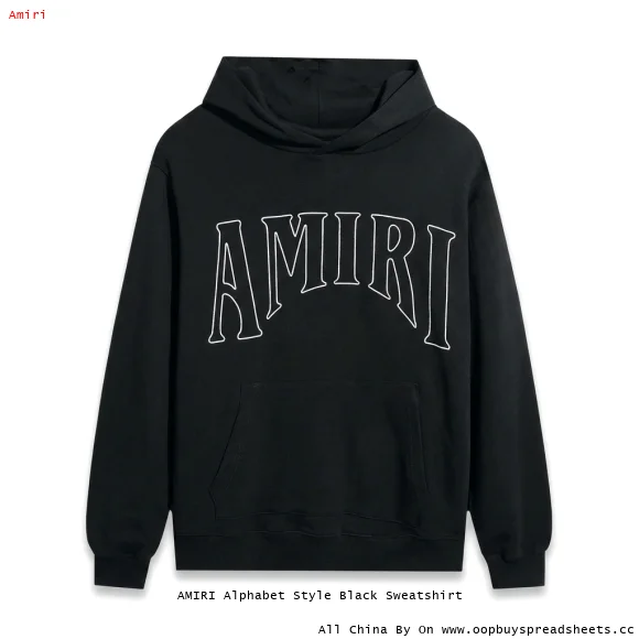 AMIRI Alphabet Style Black Sweatshirt