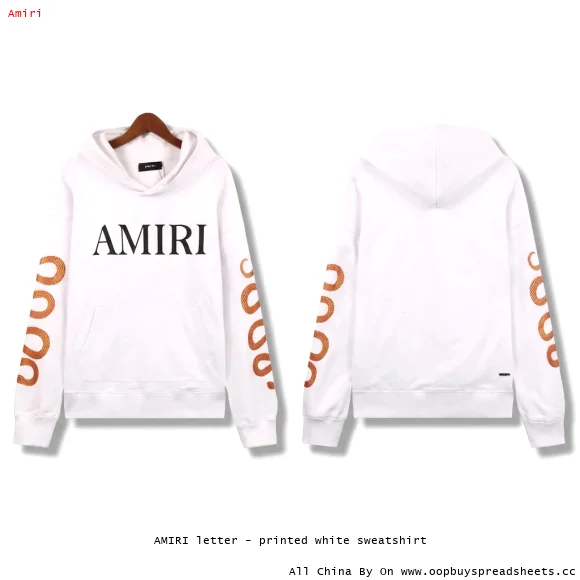 AMIRI letter - printed white sweatshirt