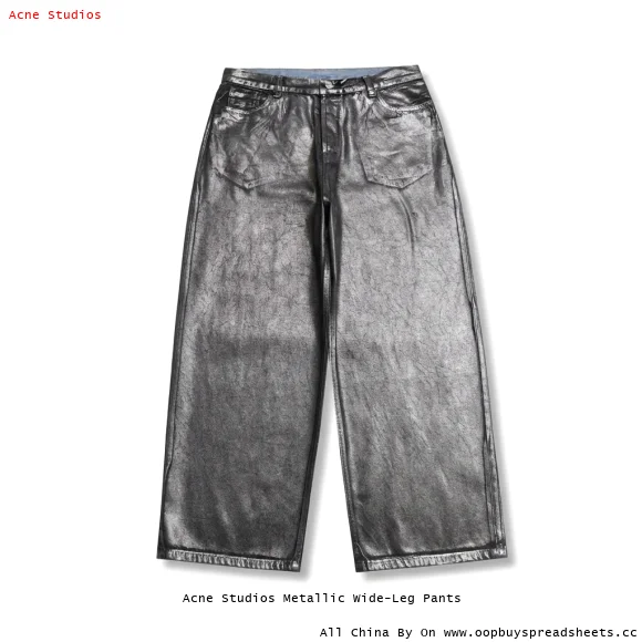 Acne Studios Metallic Wide-Leg Pants