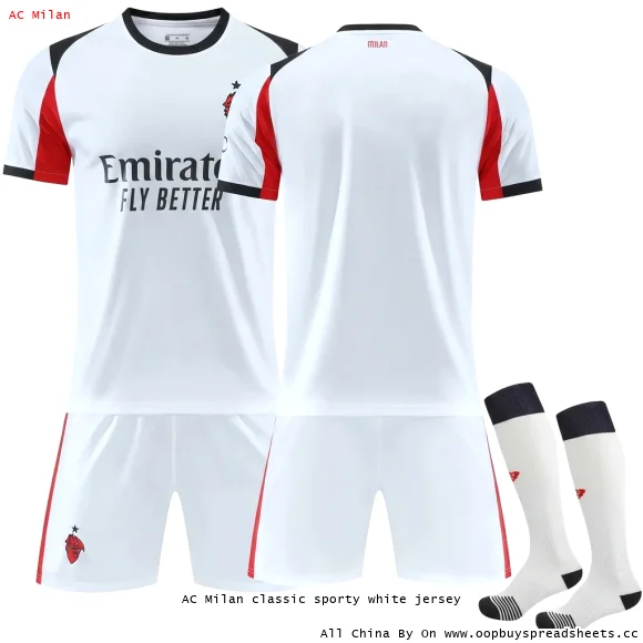 AC Milan classic sporty white jersey