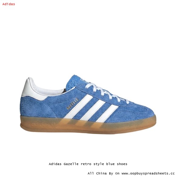 Adidas Gazelle retro style blue shoes
