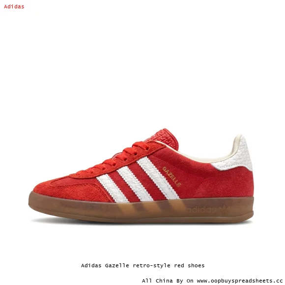 Adidas Gazelle retro-style red shoes