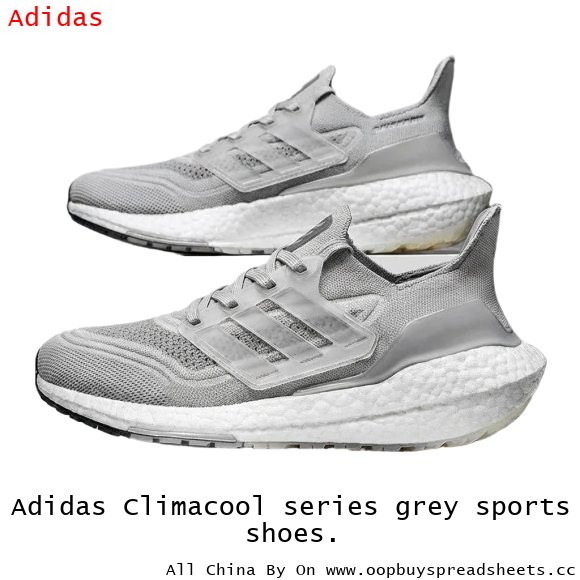 Adidas Climacool series grey sports shoes.