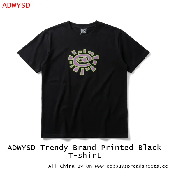 ADWYSD Trendy Brand Printed Black T-shirt