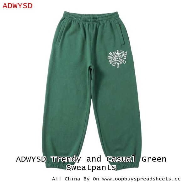 ADWYSD Trendy and Casual Green Sweatpants