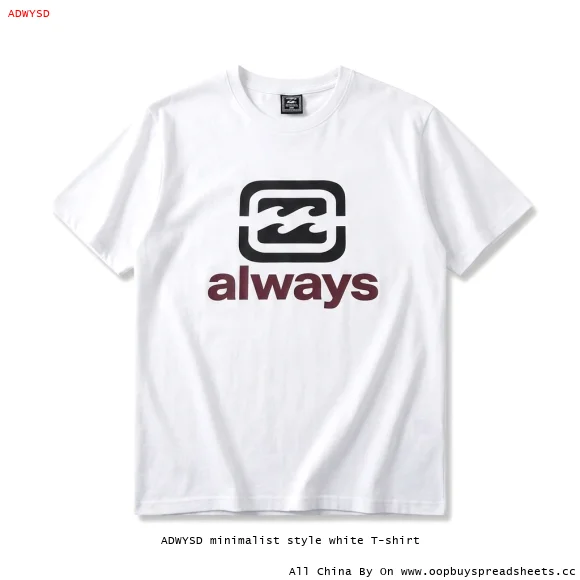 ADWYSD minimalist style white T-shirt