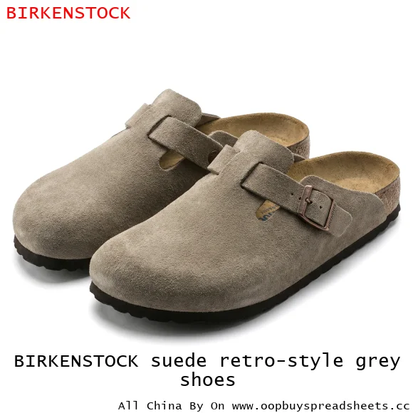 BIRKENSTOCK suede retro-style grey shoes