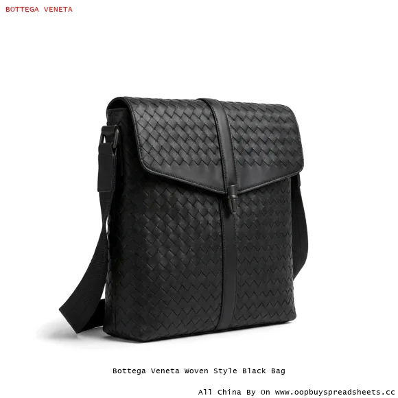 Bottega Veneta Woven Style Black Bag