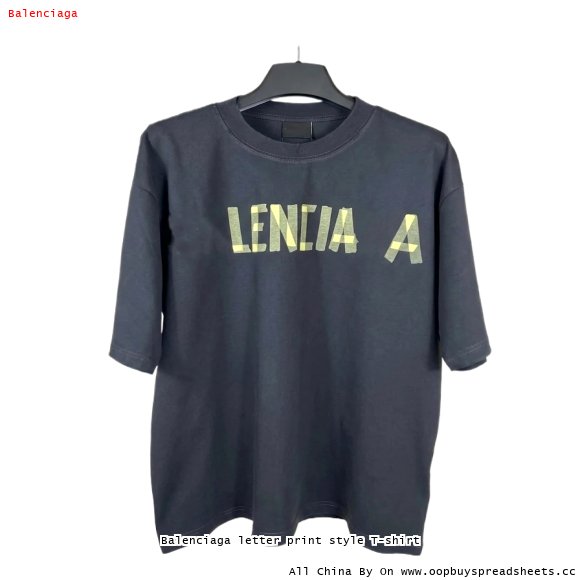 Balenciaga letter print style T-shirt