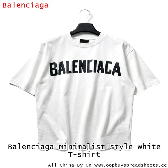 Balenciaga minimalist style white T-shirt