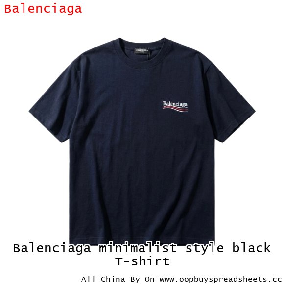 Balenciaga minimalist style black T-shirt