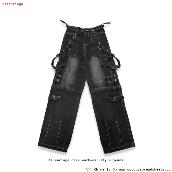 Balenciaga dark workwear style jeans