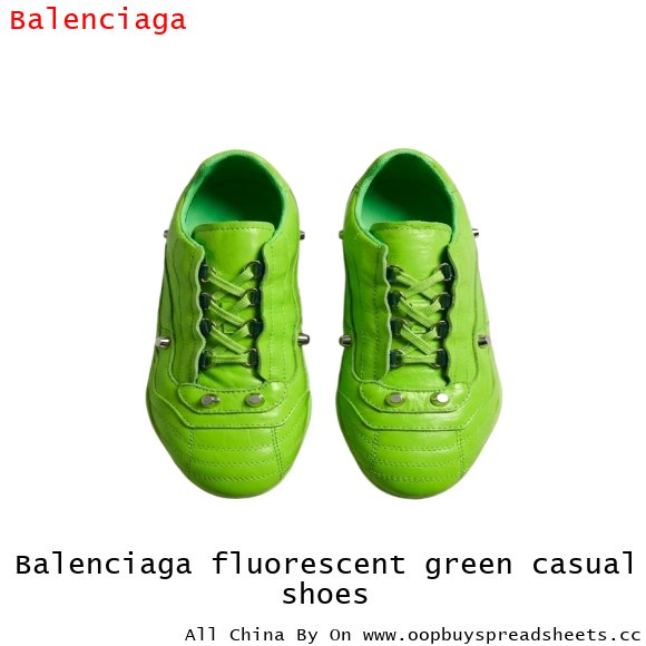 Balenciaga fluorescent green casual shoes
