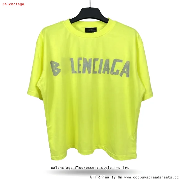 Balenciaga fluorescent style T-shirt