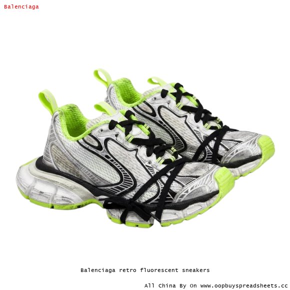 Balenciaga retro fluorescent sneakers