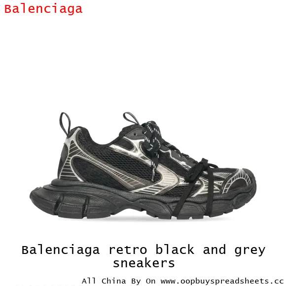 Balenciaga retro black and grey sneakers