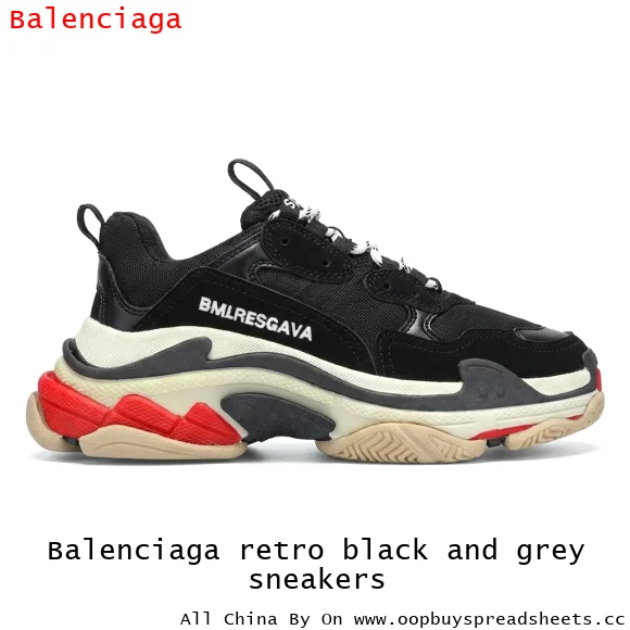 Balenciaga retro black and grey sneakers
