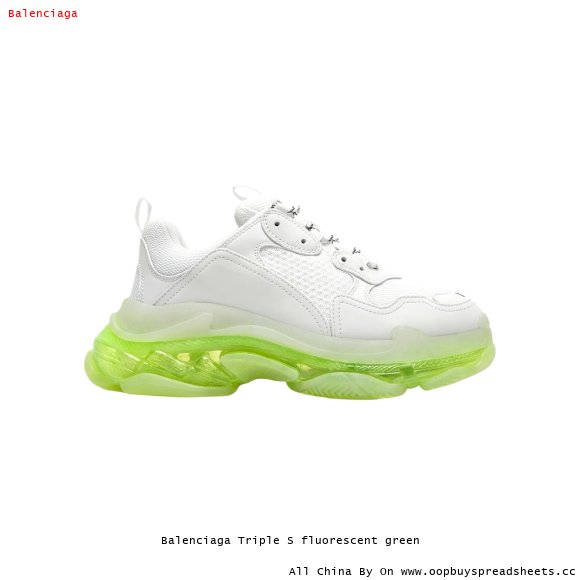 Balenciaga Triple S fluorescent green
