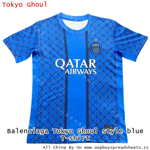 Balenciaga Tokyo Ghoul style blue T-shirt