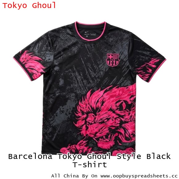 Barcelona Tokyo Ghoul Style Black T-shirt