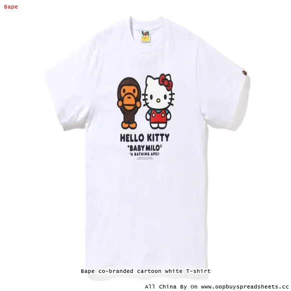 Bape co-branded cartoon white T-shirt