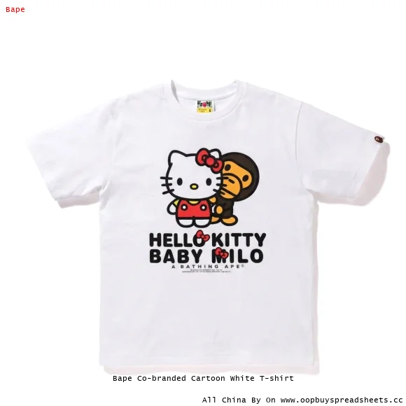 Bape Co-branded Cartoon White T-shirt